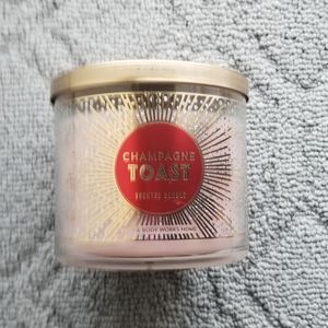 RARE Bath & Body Works Champagne Toast 3 Wick Candle New